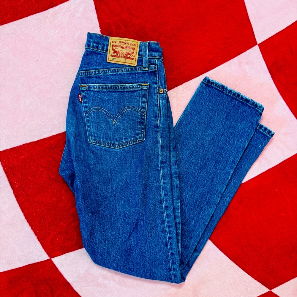 Levi’s 501 Original Fit Button Fly Jeans — Medium Wash — Size 25 x 30